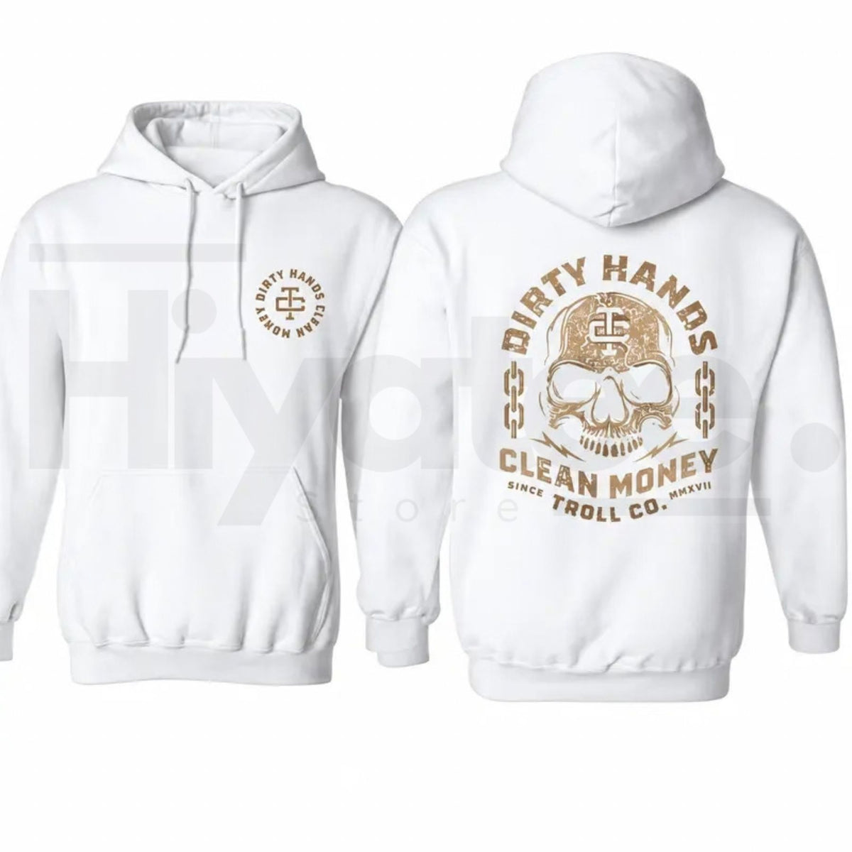 Bold Skull Graphic Pullover Hoodie