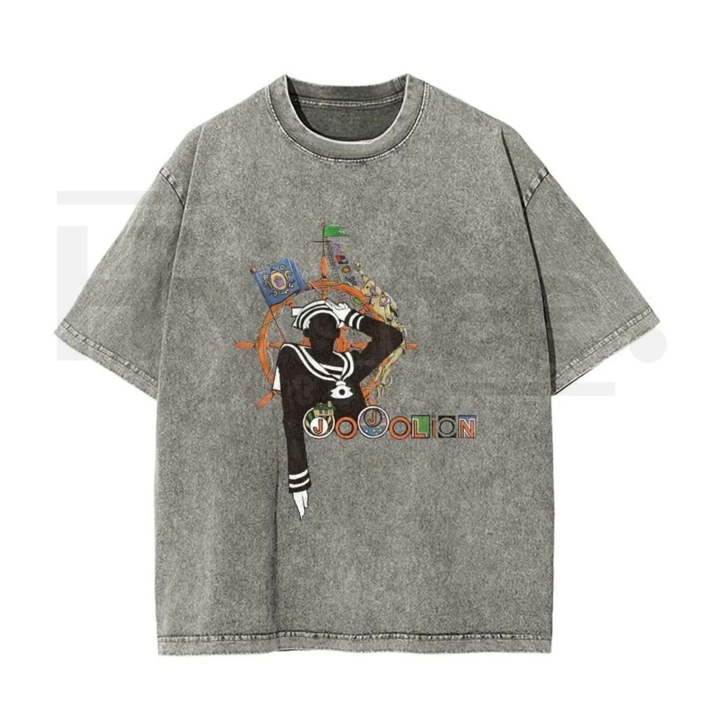 Josuke Higashikata Retro Wash T-Shirt – Anime Inspired Cotton Graphic Tee