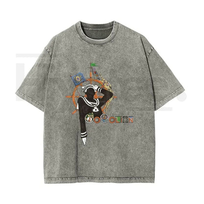 Josuke Higashikata Retro Wash T-Shirt – Anime Inspired Cotton Graphic Tee