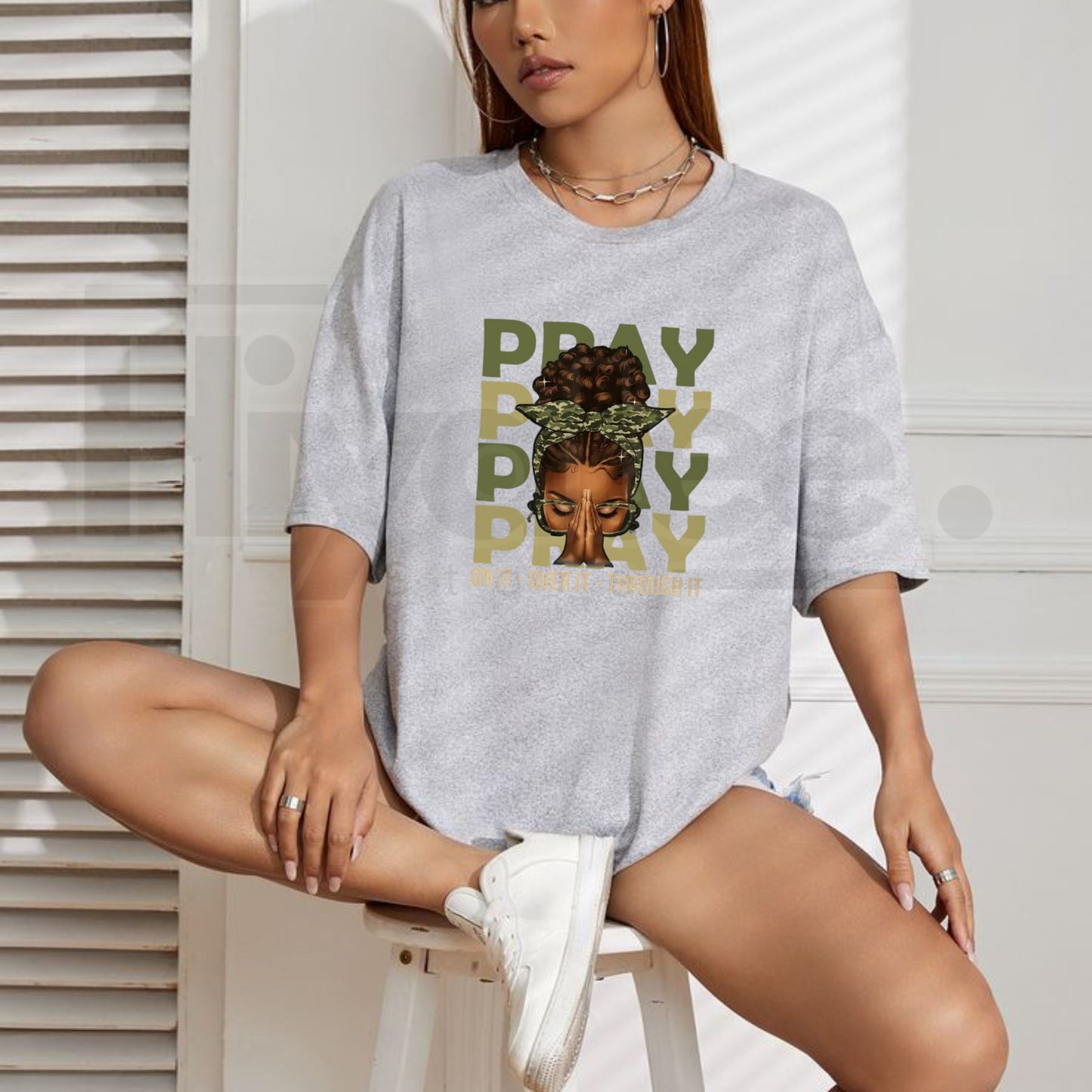 "Fortify Your Faith" – Inspirational Black Woman Afro Christian Graphic Top