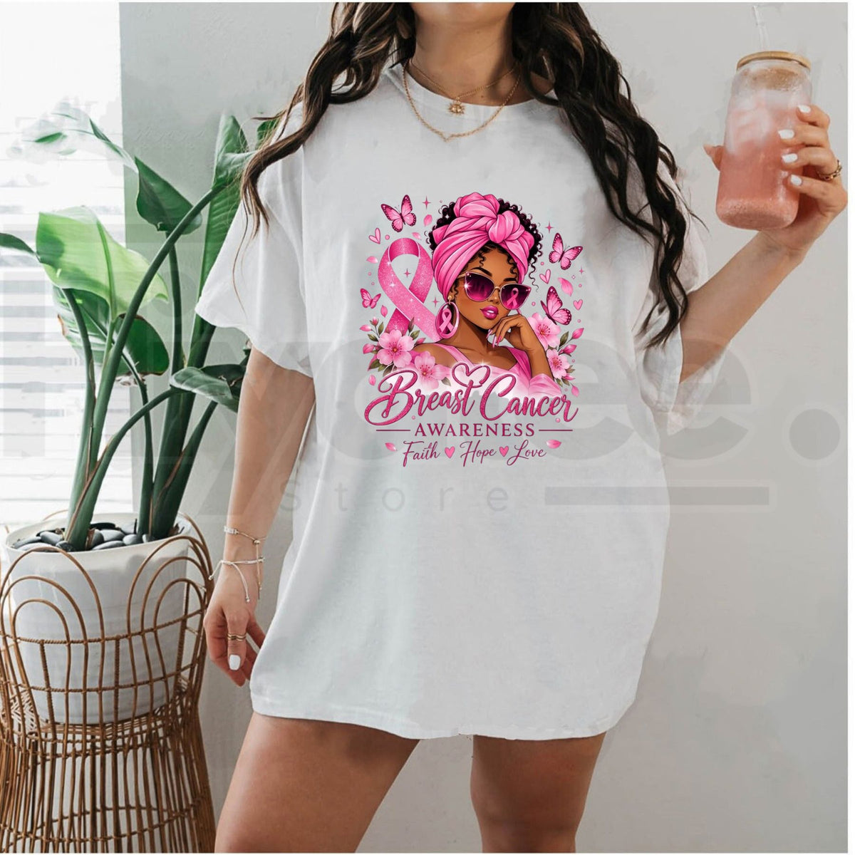 Breast Cancer Survivor Boxing Angel T-Shirt – Pink Ribbon Tee
