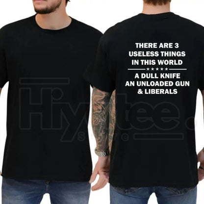 "3 Useless Things" – Funny Sarcastic Republican Vintage Graphic Top