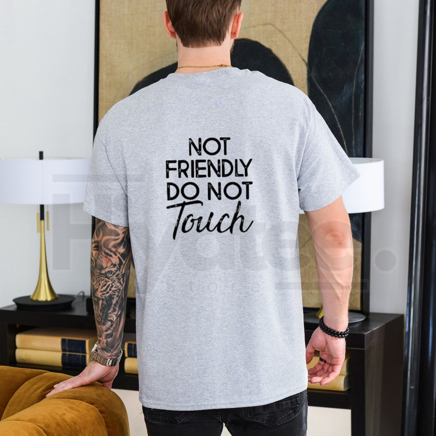 "Not Friendly Do Not Touch" Classic T-Shirt – Comfy Loose Casual Streetwear Tee