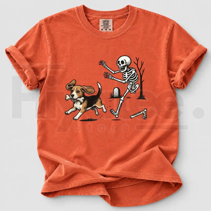 Comfort Colors 50+ Dog Breeds Halloween Skeleton Tee