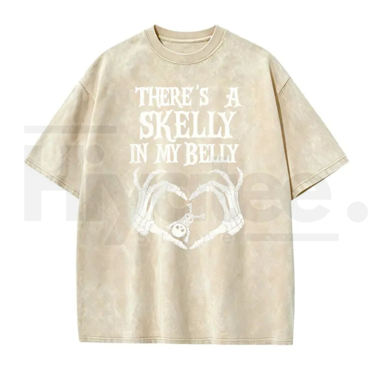 Spooky Mama Pumpkin Baby Reveal Washed Tee