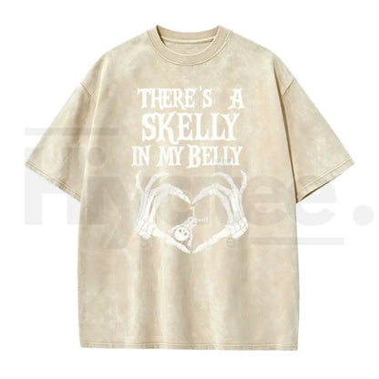 Spooky Mama Pumpkin Baby Reveal Washed Tee