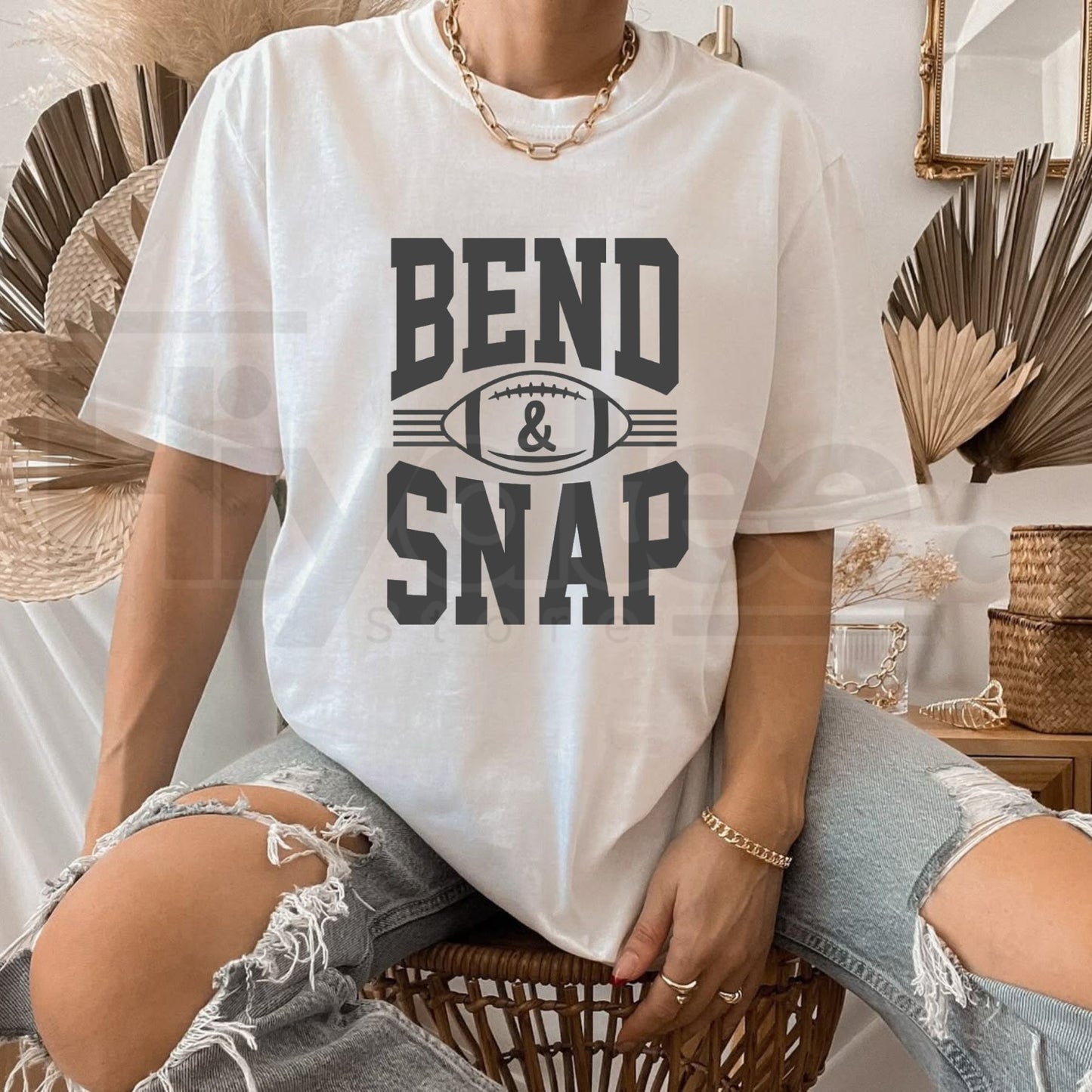 Bend & Snap Football Graphic T-Shirt – Funny Sports Mashup Tee