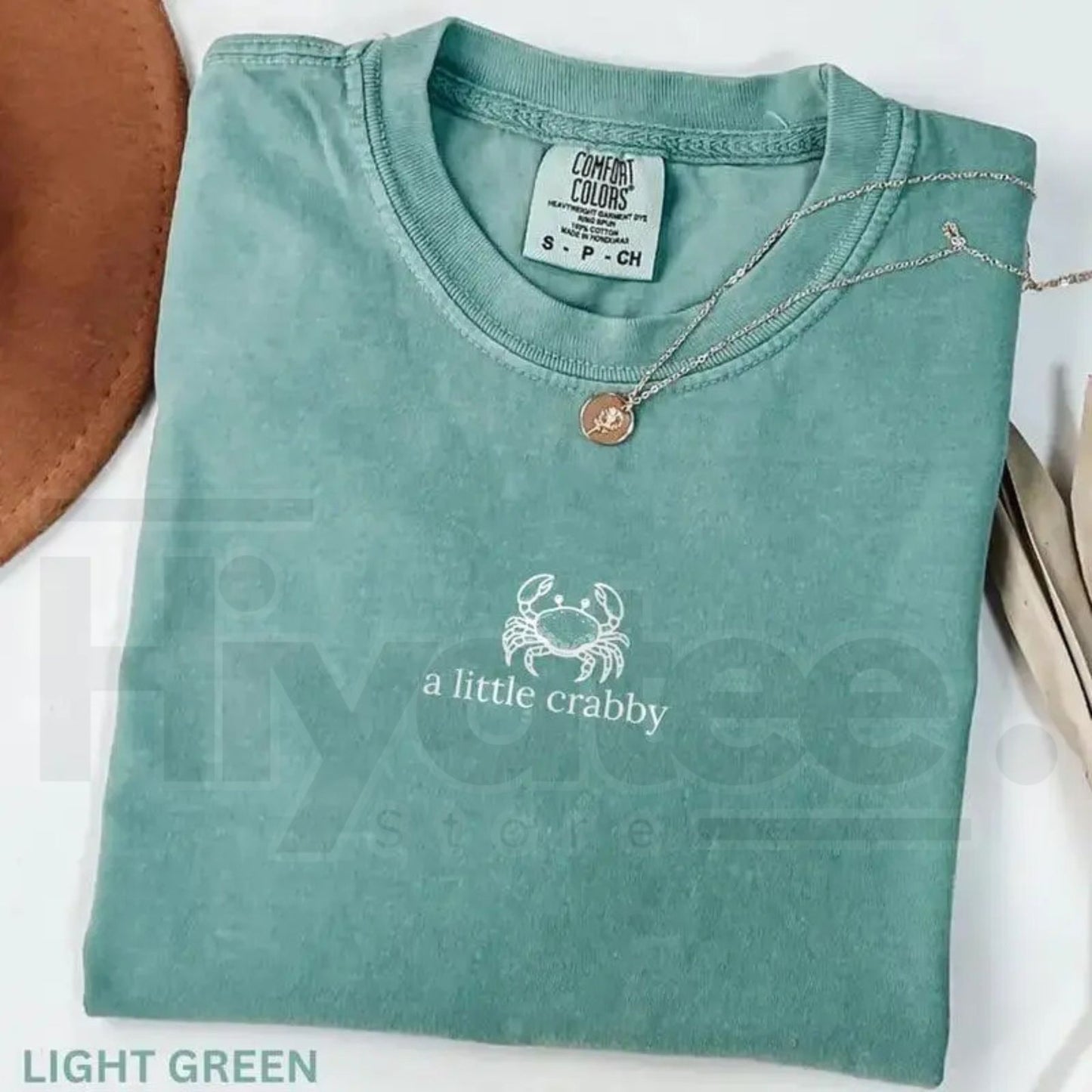 Comfort Colors® A Little Crabby Shirt – Minimalist Beach Graphic Tee