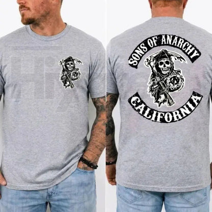 SOA Vintage Biker Graphic T-Shirt – Retro Jax Teller Motorcycle Club Fan Tee