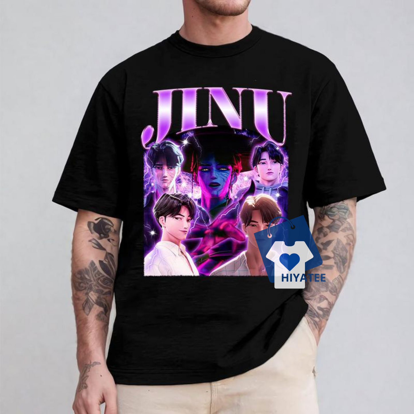 Jinu Saja Boys K-Pop Shirt – Demon Hunters Graphic Tee for K-Pop & Fantasy Fans