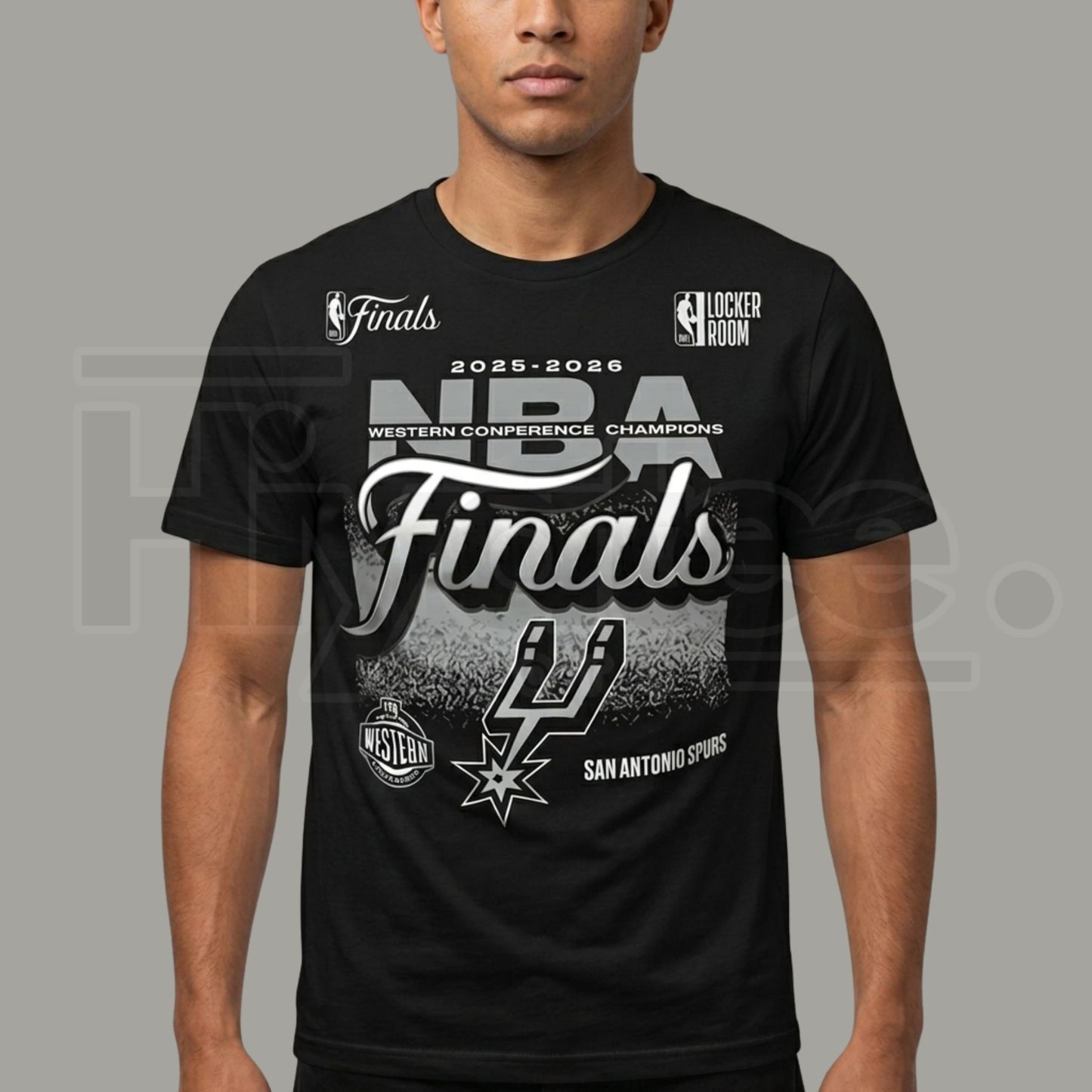 San Antonio Spurs Fanatics 2026 Western Conference Champions Locker Room T-Shirt
