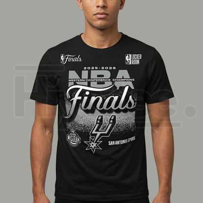 San Antonio Spurs Fanatics 2026 Western Conference Champions Locker Room T-Shirt
