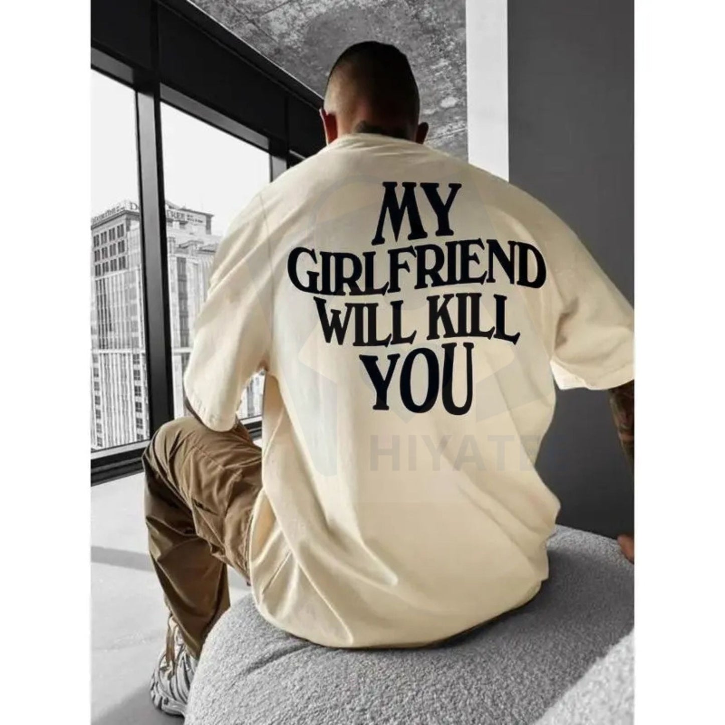 "My Girlfriend Will Kill You" Shirt – Funny Protective Relationship Tee, Gift for Boyfriend