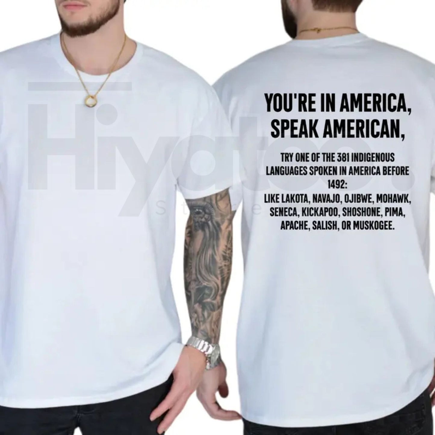 You're In America Speak American T-Shirt – Funny Sarcastic Political Graphic Tee