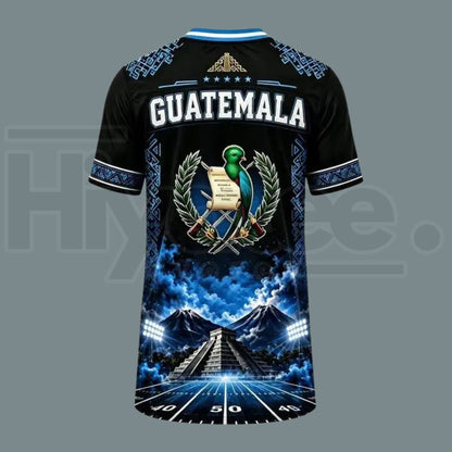 Guatemala National Team Hybrid Mesh Soccer Jersey – V-Neck Professional Sports Wear