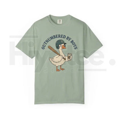 Comfort Colors® Funny Boy Mom Shirt – Outnumbered By Boys Goose Graphic Tee