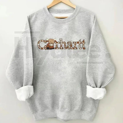 Highland Cow Sweatshirt: Cute Western Graphic Pullover for Women, Cozy Gift for Her Animal Lover, Country Farm Style Top