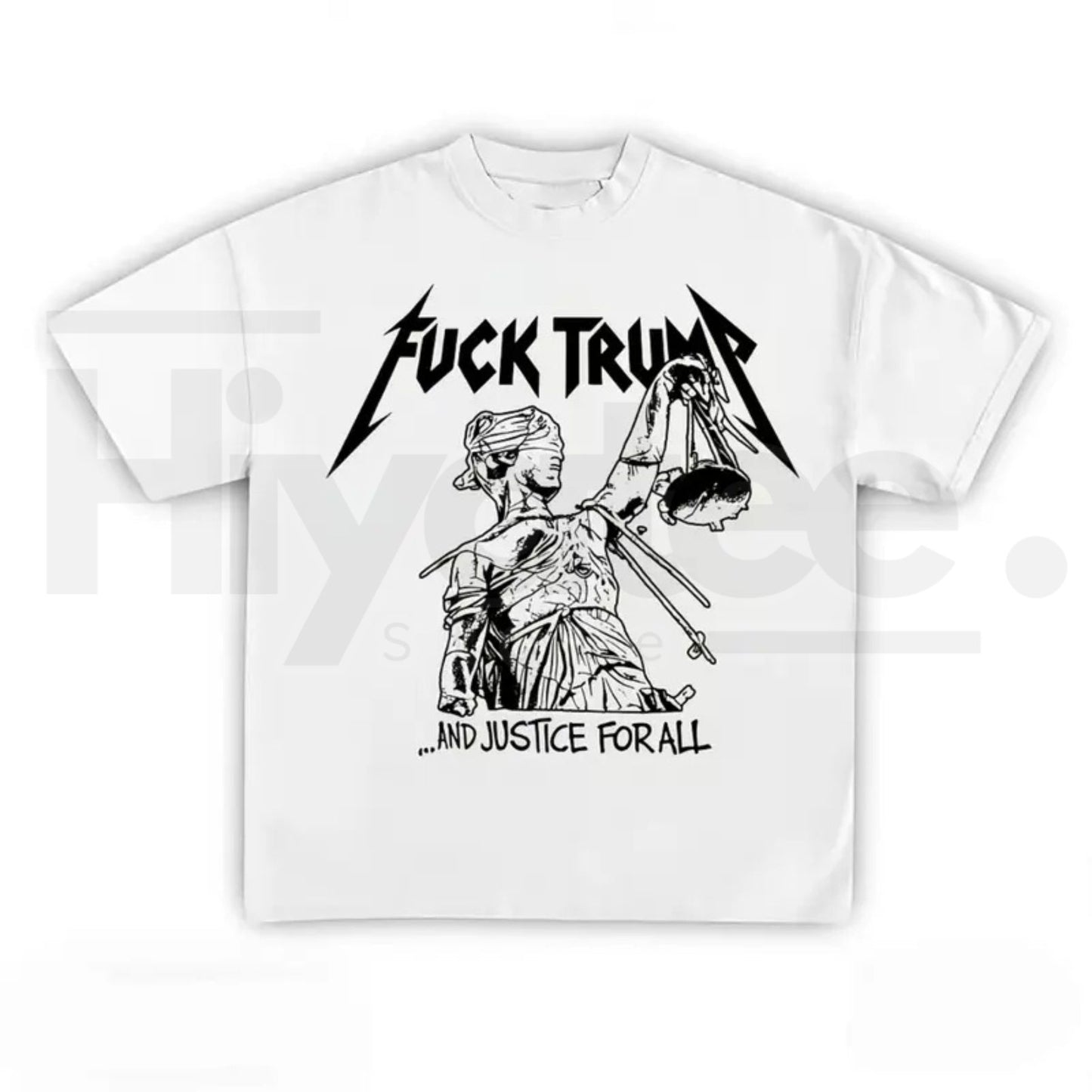 F Trump Vintage Rock Graphic Tee – Justice For All Retro Political Protest T-Shirt