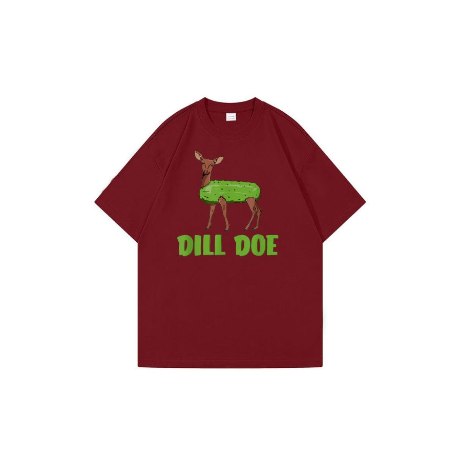 Dill Doe Funny Adult Humor Funny Nature Deer T-Shirt Crewneck