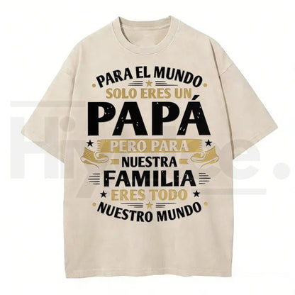 Premium "Papa" Vintage Washed T-Shirt – High-Quality Father’s Day Graphic Tee