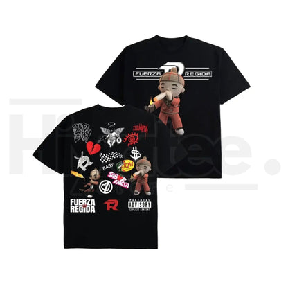 Vintage Fuerza Regida "All Top Songs" Graphic Tee – Latino Streetwear Merch