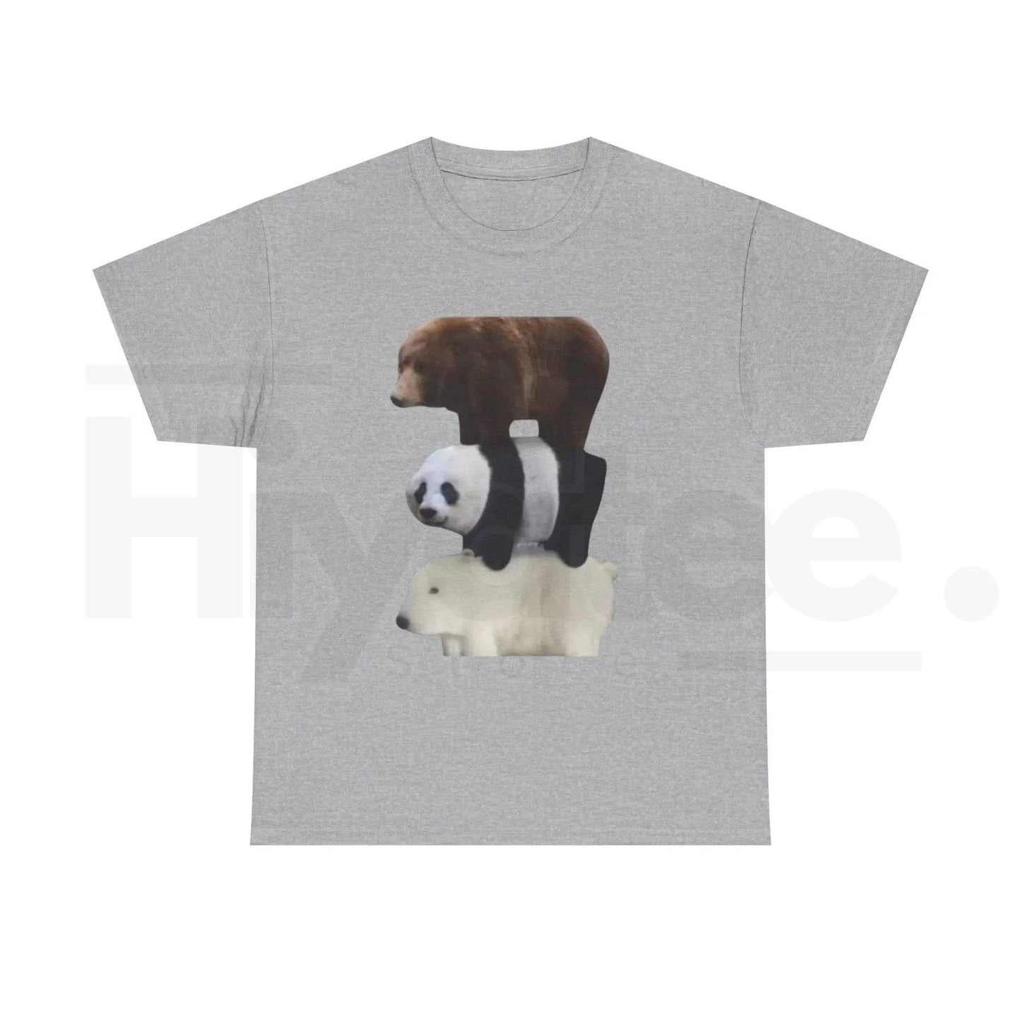 Stacked Bears Graphic Tee – Cute Polar, Panda & Brown Bear Unisex Shirt