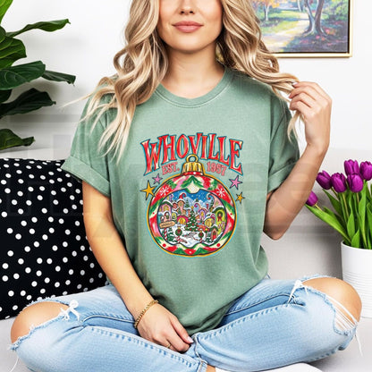 Comfort Colors Preppy Christmas Characters T-Shirt – Vintage Holiday Graphic Tee