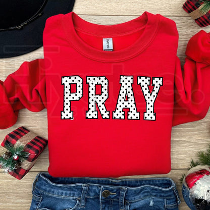Women's Oversized PRAY Graphic Sweatshirt