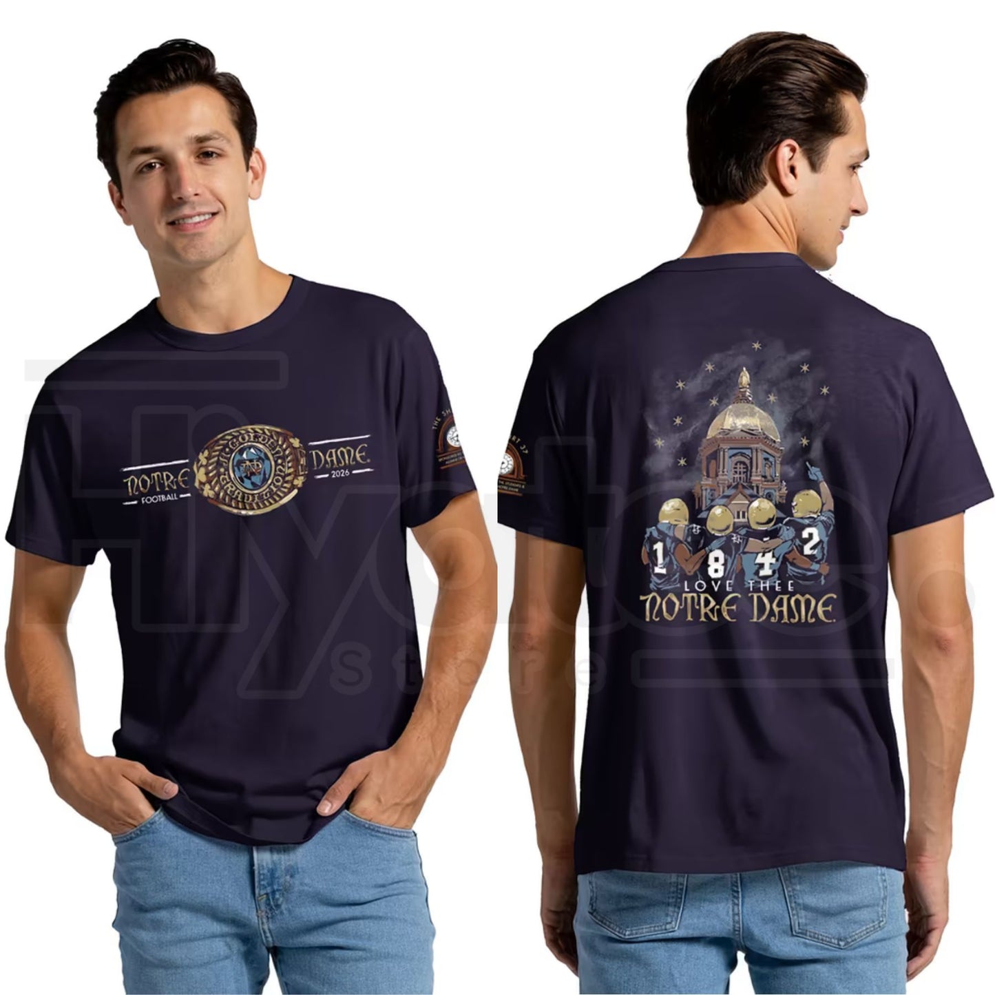 Notre Dame Fighting Irish The Shirt 2026 T-Shirt – Men's League Collegiate Wear Navy Graphic Tee