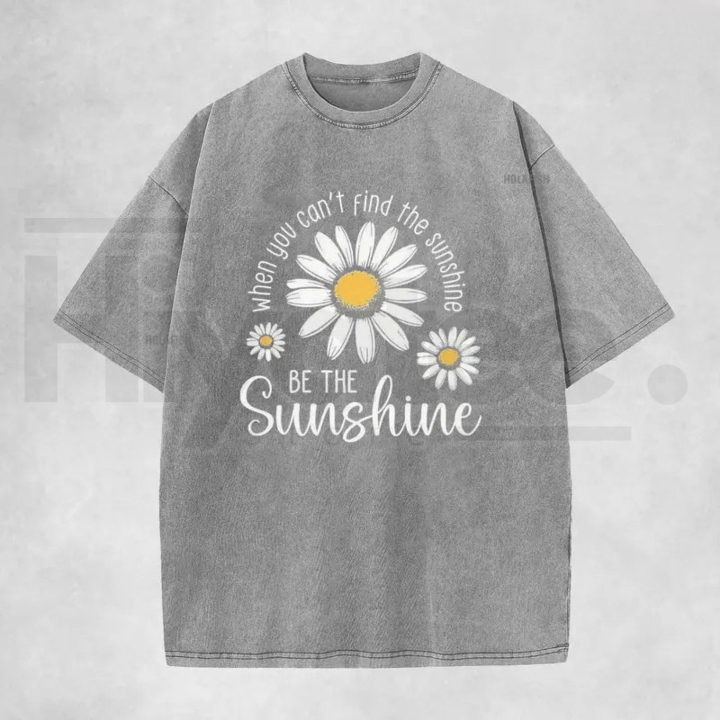 Holafish Casual Cotton Unisex T-Shirt – Premium Heavyweight Acid Washed Vintage Tee