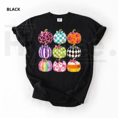 Comfort Colors Preppy Halloween Pumpkin Shirt Coquette Graphic Tee
