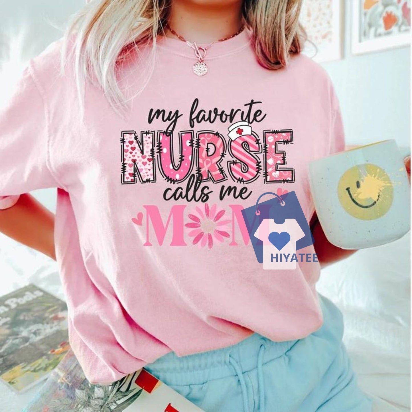 Nurse Mom T-Shirt – Adorable Floral Tee for the Heart of Healthcare
