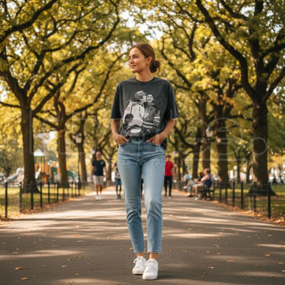 Vintage Black and White Hockey Kiss Comfort Colors T-Shirt – Retro Ice Rink Romance, Emotional Sports Graphic Tee, Classic Love Gift