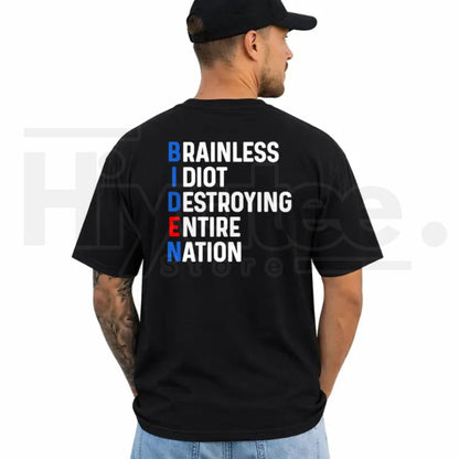 Political Humor Graphic T-Shirt – Sarcastic Daily Casual Cotton Menswear Tee