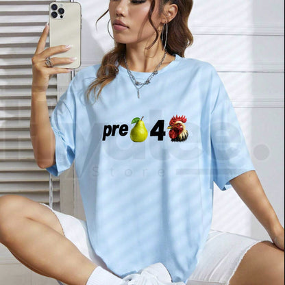 Pre Pear 4 Chicken T-Shirt – Funny Pun Foodie Graphic Tee