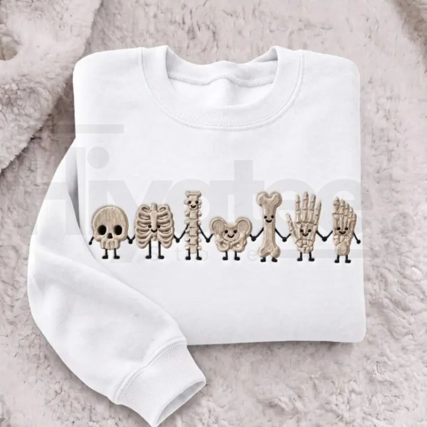 Radiology Tech Skeleton Embroidered Sweatshirt – Cute X-Ray Tech Crewneck & Rad Tech Gift