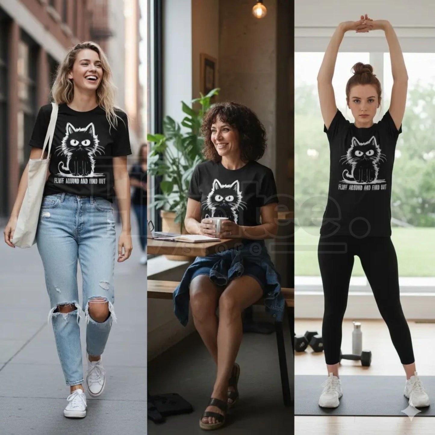 "Fluff Around And Find Out" Funny Cat T-Shirt – Humorous Gift for Men & Women