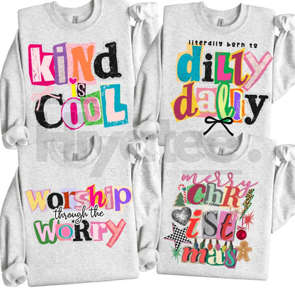 Preppy Girl Collage Y2K Retro Crewneck