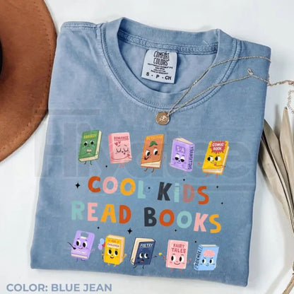 Cool Kids Read Books Shirt – Teacher & Librarian Gift, Kindergarten Reading Tee