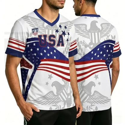 2026 USA Soccer Jersey – Breathable V-Neck Performance Football Top