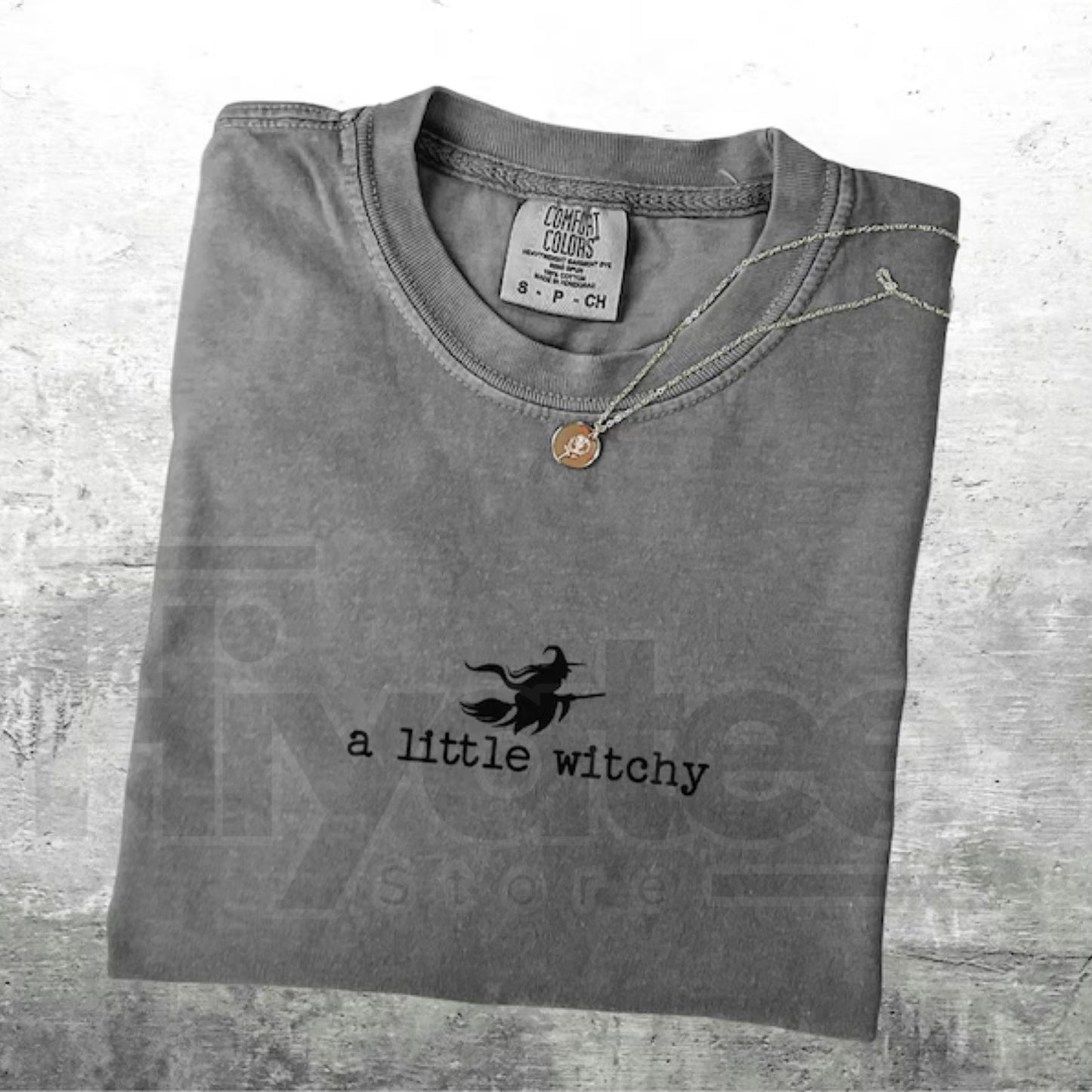 Witch Halloween Shirt A Little Witchy Spooky Season Trendy Oversize Tee