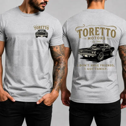 Toretto Motors Vintage Racing T-Shirt – Muscle Car Street Racing Graphic Tee