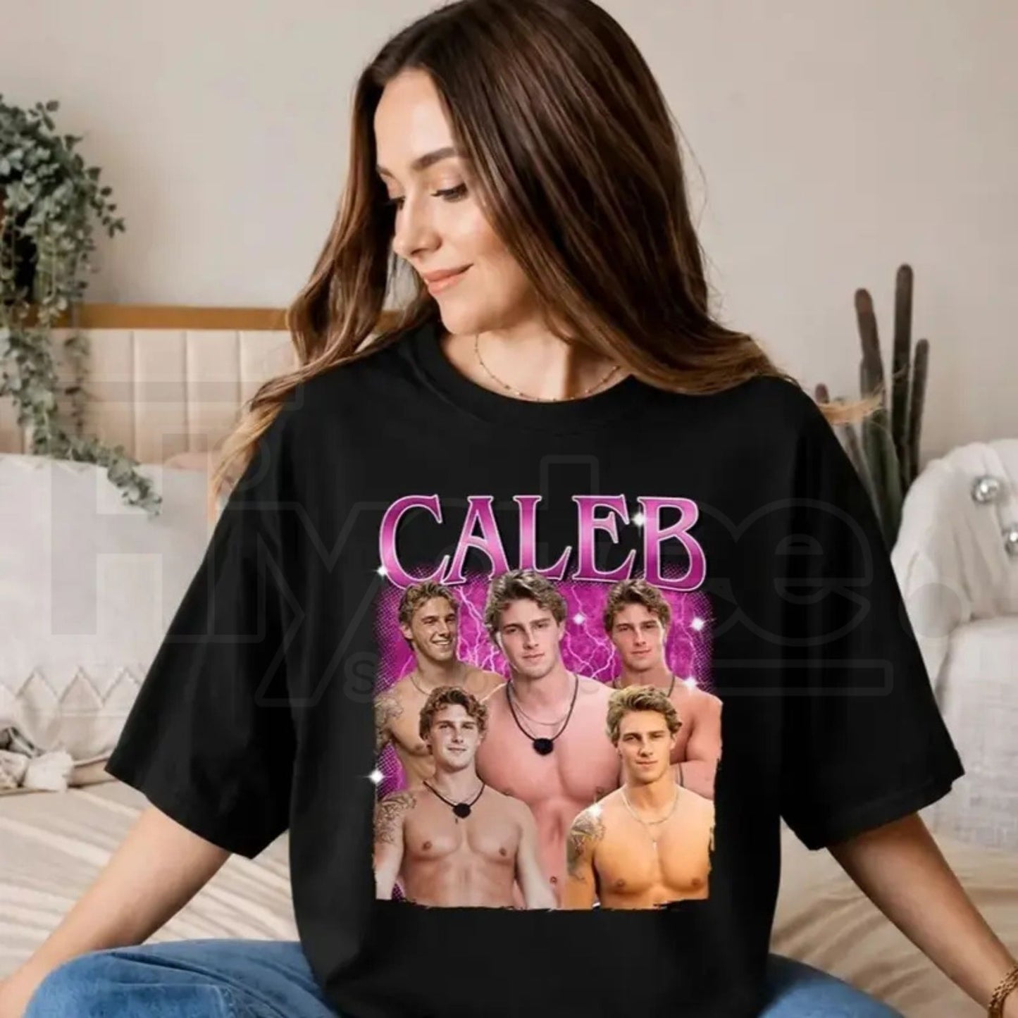 Caleb Fan Favorite Graphic Tee – Vintage Love Island Inspired Unisex Oversized T-Shirt