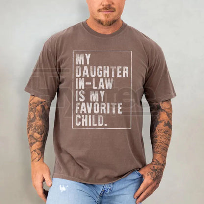 Comfort Colors Funny Daughter-in-Law Dad Shirt – Best Father-in-Law Gift, Perfect Father’s Day Present, Wedding Occasion Tee