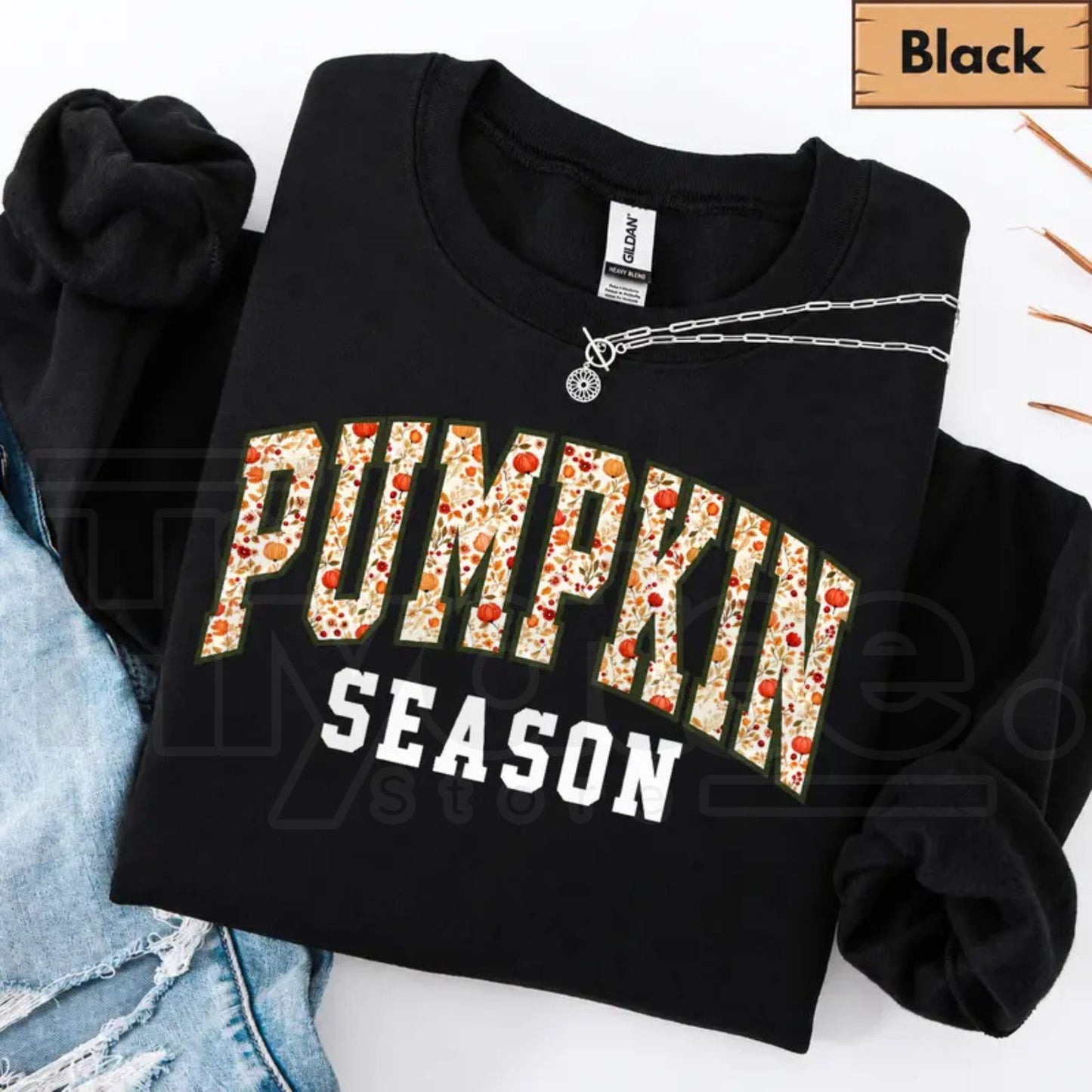 Pumpkin Season Sweatshirt – Cute Autumn Pumpkin Patch Graphic Crewneck