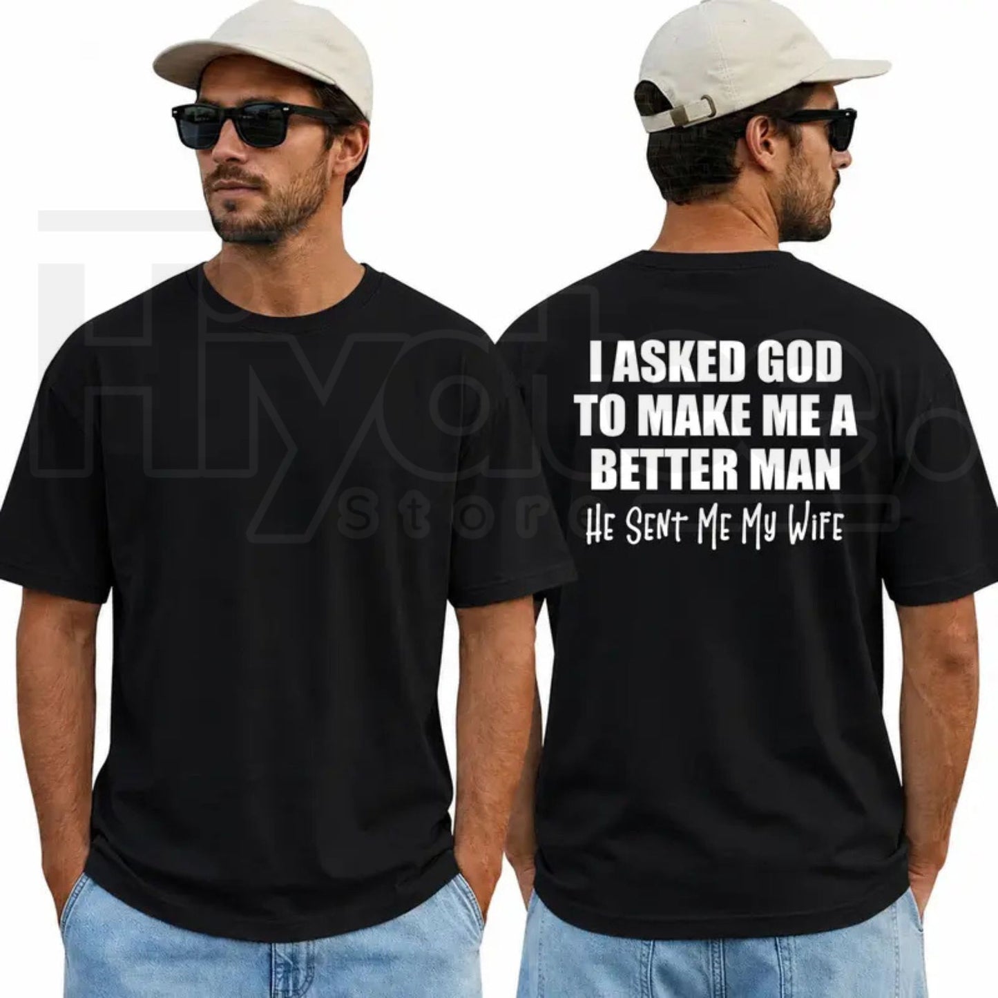 Inspirational Faith Christian Graphic Tee – Short Sleeve Printed Shirt, Meaningful Daily Casual Cotton Menswear Gift for Husband