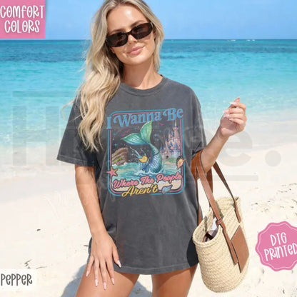 Mermaid Vibes Graphic T-Shirt – Trendy Ocean Aesthetic Summer Tee, Beach Vacation Shirt