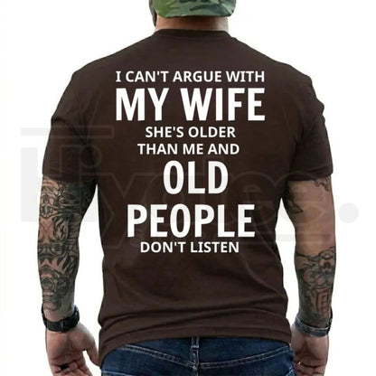 She's Older Than Me Husband T-Shirt – Funny Wife Humor Graphic Tee