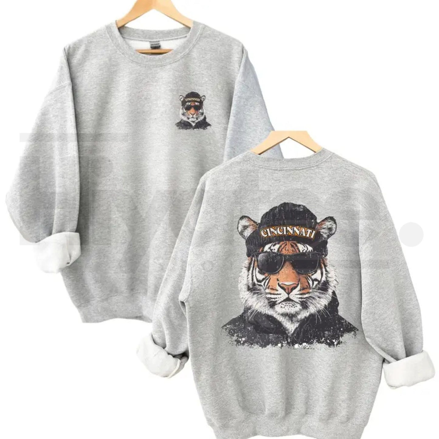 Vintage Spirit Animal Football Sweatshirt – City Team Graphic Pullover, Retro Game Day Crewneck, Casual Cozy Sweatshirt