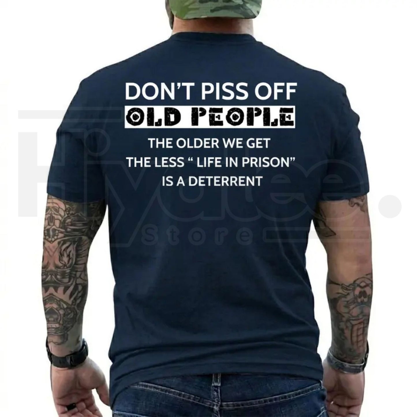 The Less Life In Prison Is A Deterrent T-Shirt – Funny Old People Retro Graphic Tee